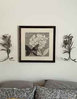 Painting and Iron Flowers