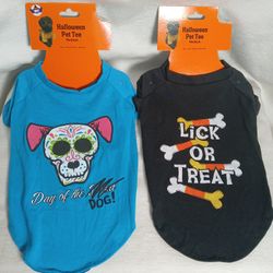 2 pack Halloween Day of the Dog Lick or Treat Dog Shirts for Dogs Size M