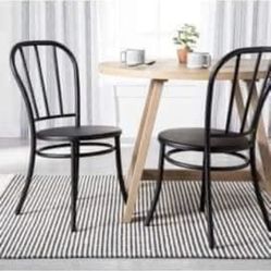 SBHM 2pk Indoor/ Outdoor Steel Bristol Dinning Chair Set Black- Hearth and Hand With Magnolia 
