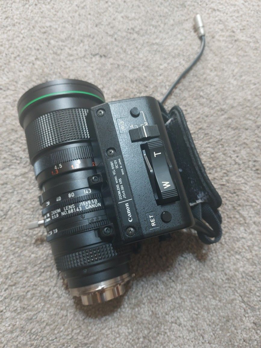 Canon Camera Lens - Macro TV Zoom Lens J15x9.5B KTS Iris 9.5-143mm 1:1:8 (Model VCL-915BY) MKII