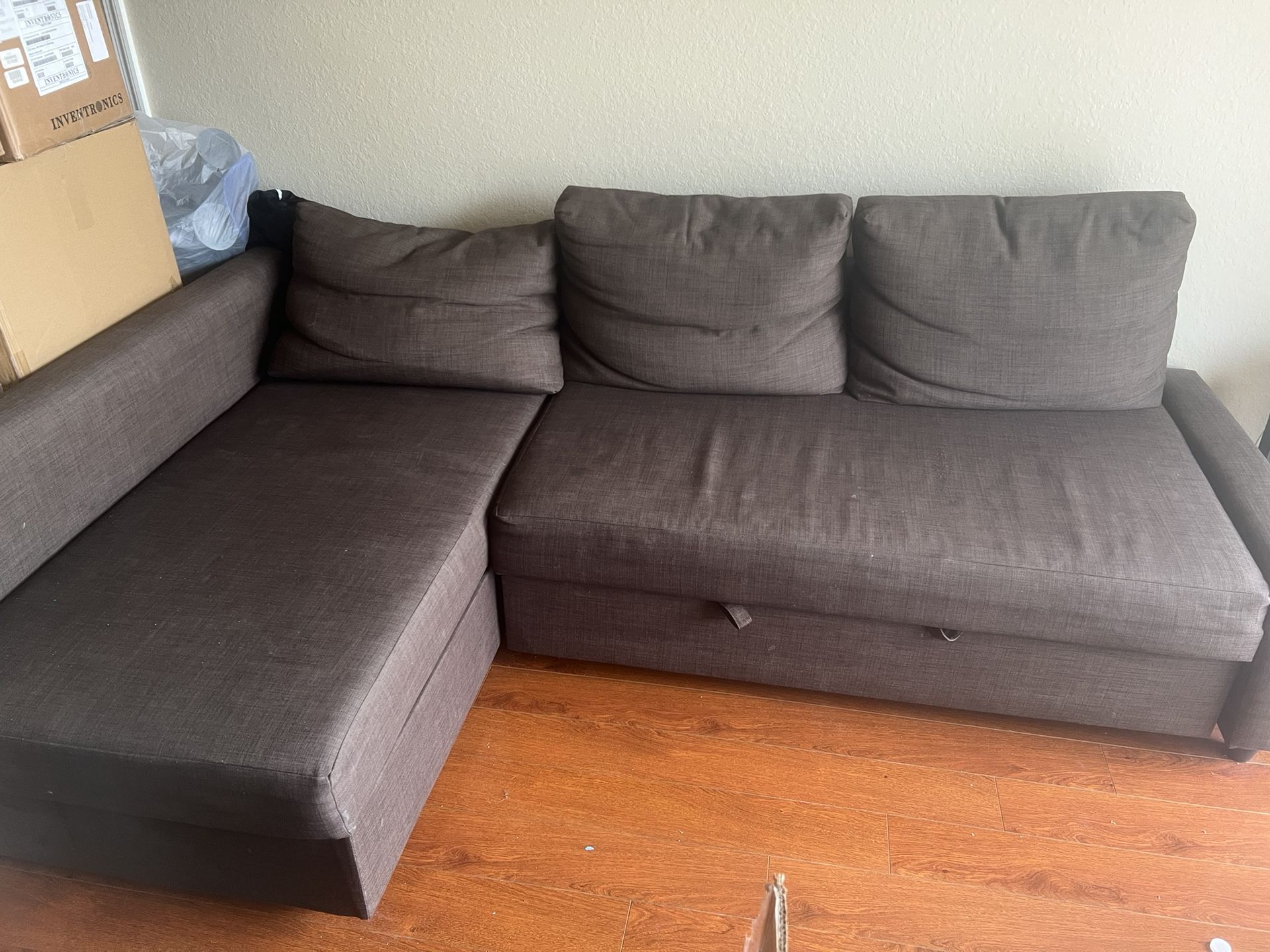 ikea brown couch