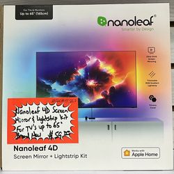 Nanoleaf 4D Screen Mirror & Lightstrip Kit For TV’s Up To 65” Brand New 