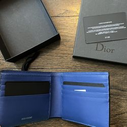 Dior Bi-fold Wallet Blue - Brandnew 