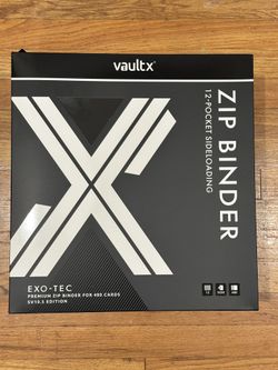  Vault X SV 10.5 Black 12 Pocket Side Zip Binder Exo-Tec Sideloading
