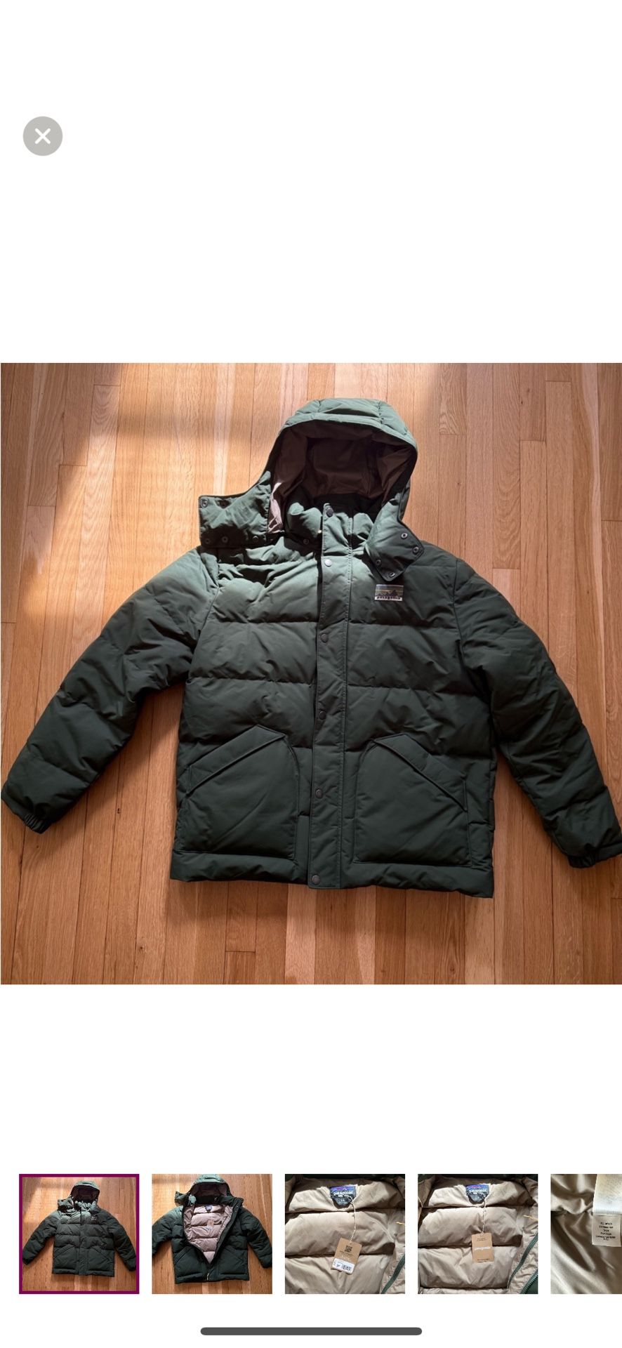 Patagonia Green Downdrift Jacket Vintage Logo