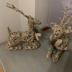 Gold Reindeer pair - Christmas Decor