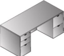 Double pedestal desk