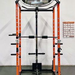 🏋️‍♂️💪💥Power Rack Home Gym  (1000lb capacity) W/ Lat Pulldown & Row Pulley System - New 