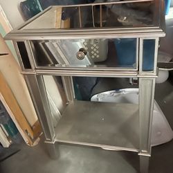 Mirrored Nightstand/side Table
