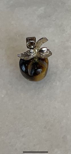 Tiger’s Eye Apple Pendant