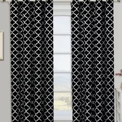 Jacquard Blackout. Cold/Heat/Sun Blocking and Noise Reduction Thermal Insulated Window Drapes