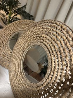 Boho Chic Rattan Mirrors 