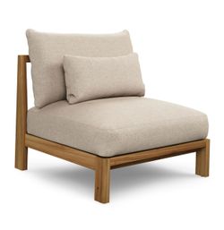 Cove Outdoor Modular Armless Chairs (2) & Ottoman