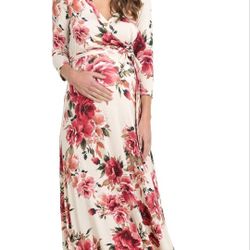 Like New Maternity Dress Hello Miz Floral Medium