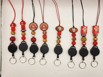 Football Teams Snap Away SPORTS Silicone Beaded Lanyards (PICK UP ONLY NE 93306)