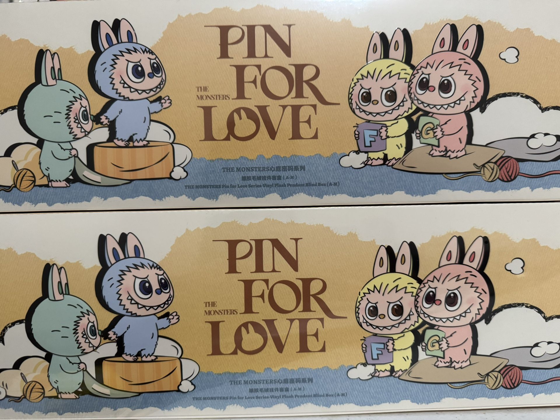 Authentic Pop Mart The Monsters Pin For Love 