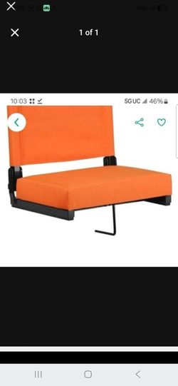 Orange Padded Stadium Seat with Back Support