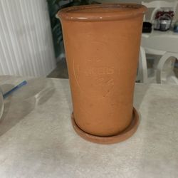 Vintage Lancers Wine Terra Cotta Clay Wine Cooler Ice Bucket