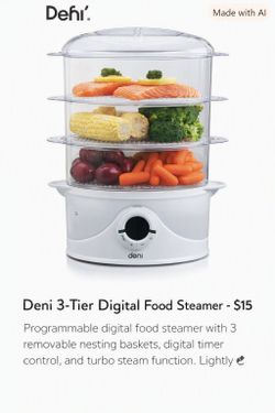 Deni 3‑Tier Digital Food Steamer