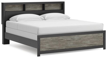 Jonnifer Black/Gray King Bookcase Bed (Online Special Price)