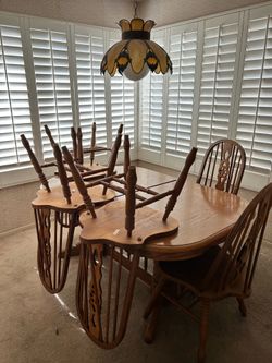 Wood dining table