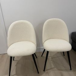 Fabric Upholstered Chairs (Set Of Two)