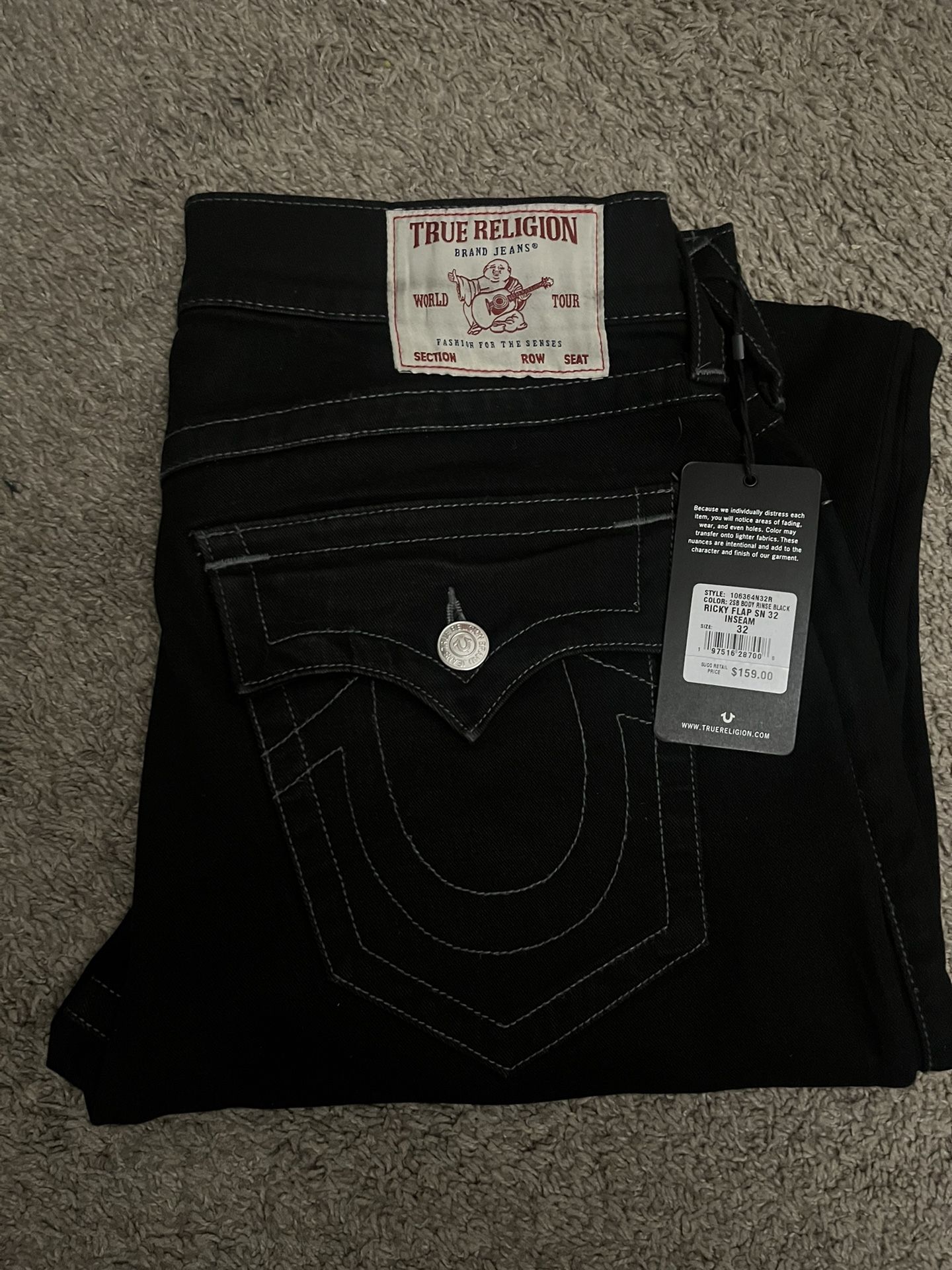 True Religion Button Flap Jeans