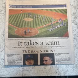 Chicago Tribune Section 3a Cubs World Series 11-4-2016