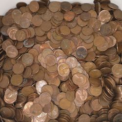 8 Rolls Of Copper Pennies (1959 to 1982)