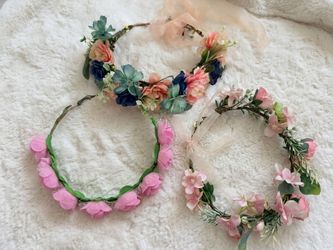 Set of 3 Flower Crown / Tiara Bundle