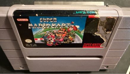 Super Mario Kart (SNES) – Authentic – New Save Battery Installed – Tested