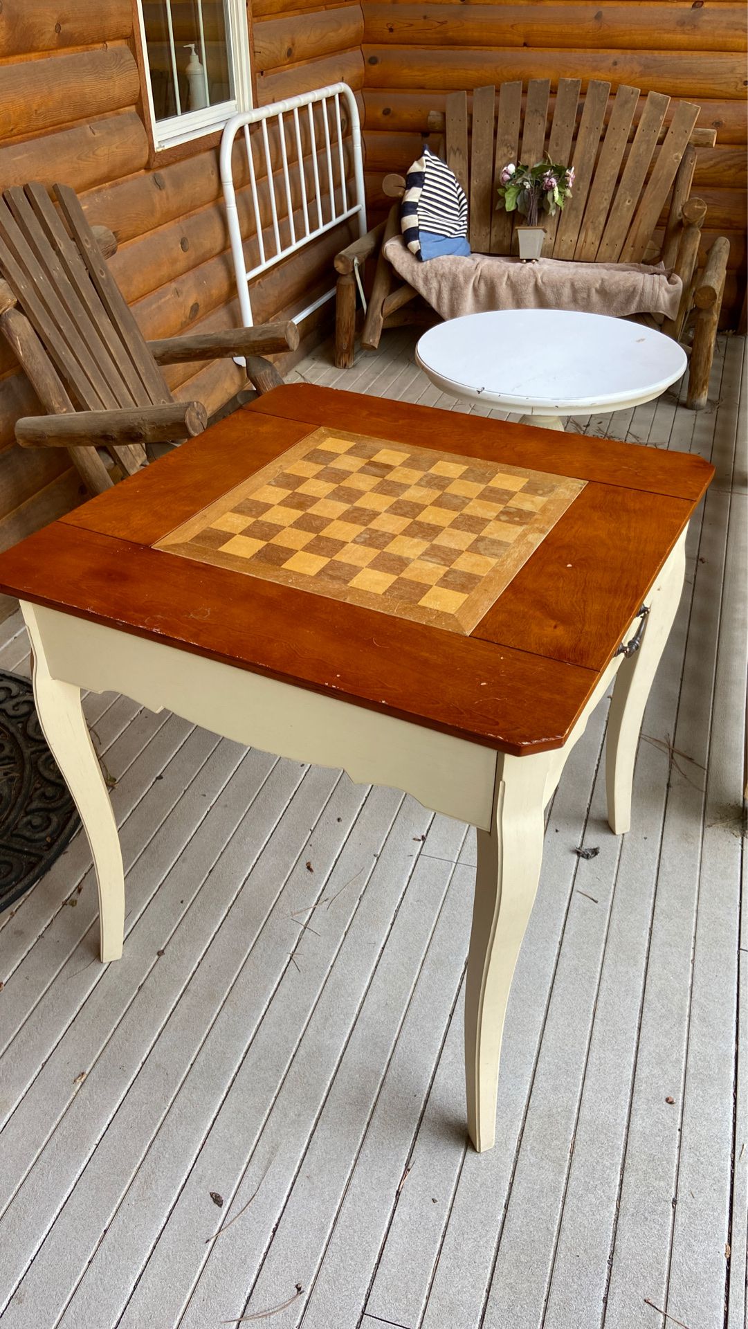 Chess checkers small game table
