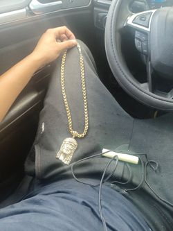 Gold Chain And Jesus Pendant 10k Real Gold