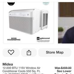Midea 12,000 BTU 115V Window Air Conditioner Cools 550 Sq. Ft. with ENERGY STAR and Remote in White