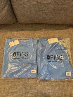 Figs Women’s MEDIUM Straight Leg Set CEIL BLUE Color BRAND NEW