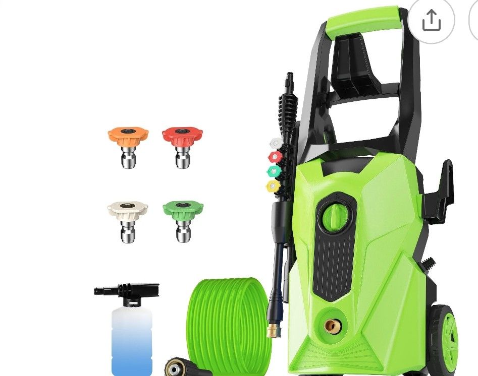Electric Pressure Washer 4800 PSI 4.0 GPM Power Washers Electric Powered with with 33ft Pressure Hose, 4 Nozzle and Foam Cannon, Powerwashers for Home