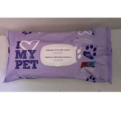 I Love My Pet; Cleaning Wipes For The Mantle, Lavender with Argan Oil 100 pz/pcs
