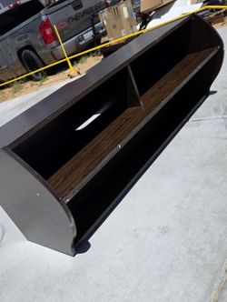 Walnut Floating TV Stand Shelf