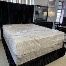 Amazing Sale! Mansion Upholstered Bed With Mattress One Low Price! 