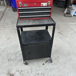 Homak Tool Chest On Nice Tool Cart With Cabinet 