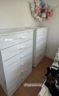 White 6 drawer chests *$130 each