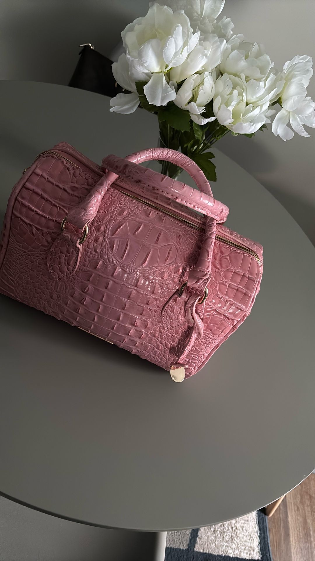 Faux Croc Pink Bag