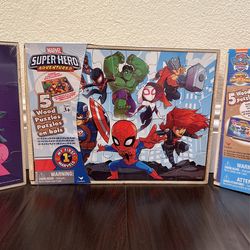 New Superhero, Paw patrol 5 Pack Wood Puzzles