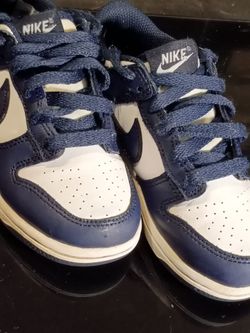 NIKE DUNK LOW BLUE/ WHITE " MIDNIGHT NAVY" TODDLER SNEAKERS SIZE 11C