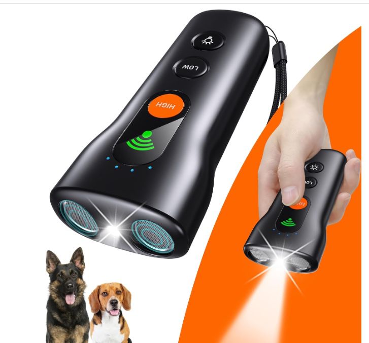 New Dog Bark Deterrent Devices 3 in 1,Anti Barking Device for Dogs Dual Sensor