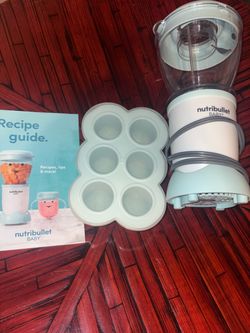 Baby nutri bullet and recipe book.