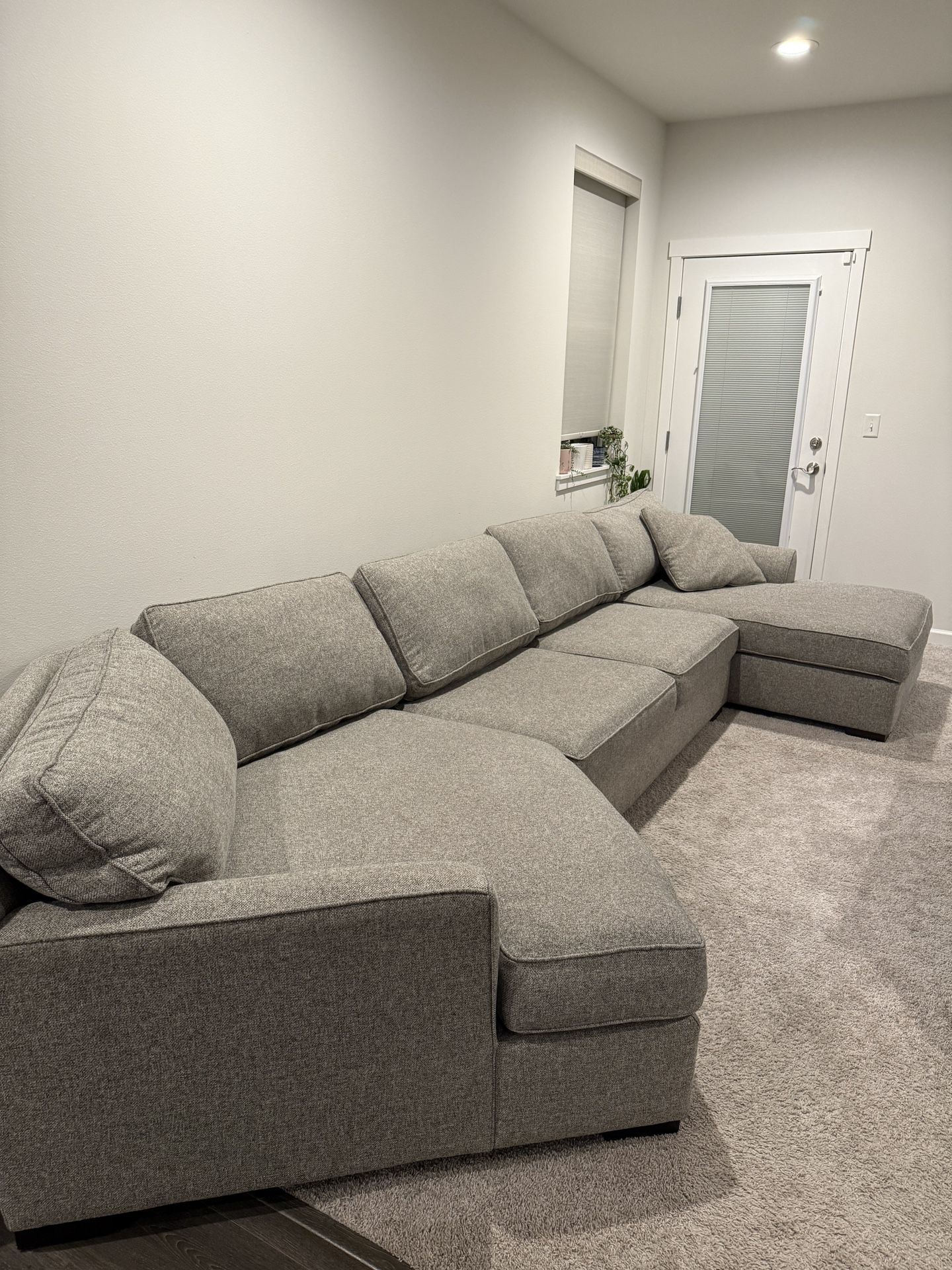 Macys-Upholstered Living Room Fabric (Right Chaise, Cuddler Sectional)