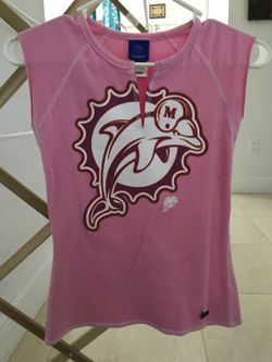Miami Dolphin Women's NFL Reebok v neck tee sz small