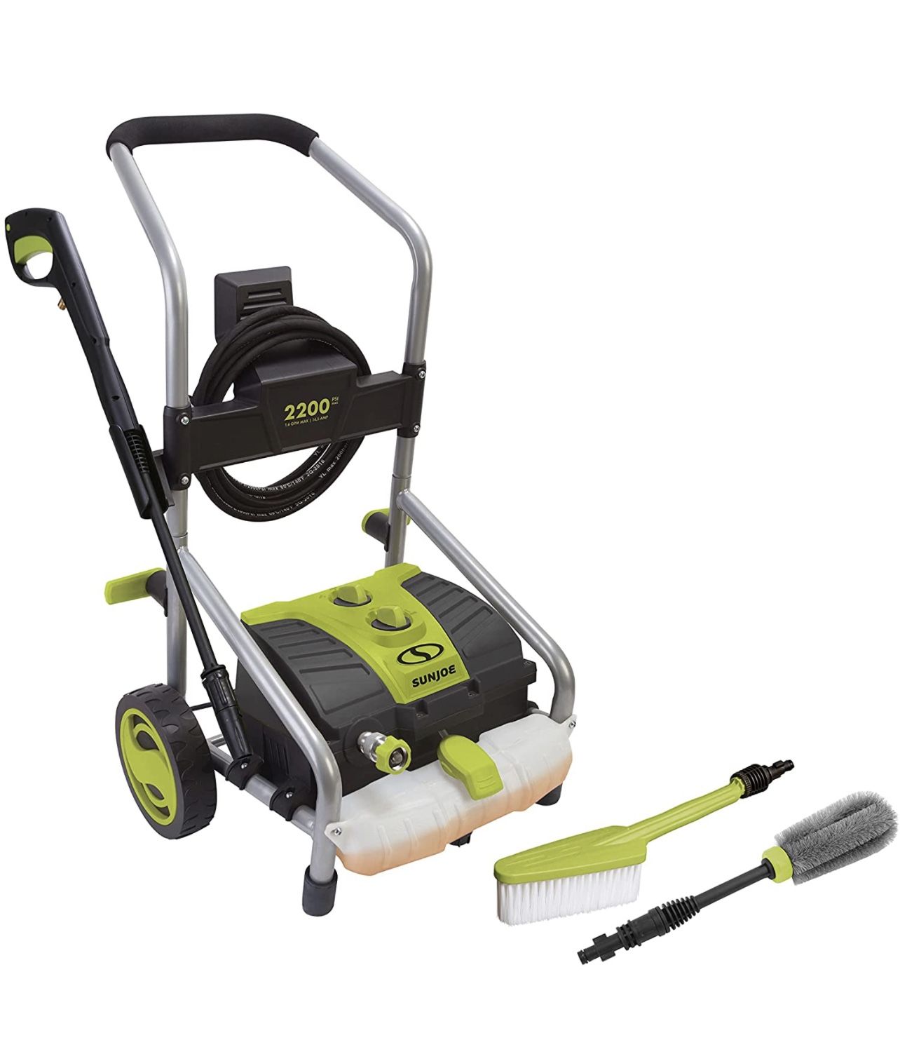 Sun Joe SPX4003-ULT Electric Pressure Washer, 14.5-Amp Motor, Utility Brush, Wheel and Rim Brush, 2200 PSI Max, 1.6 GPM Max