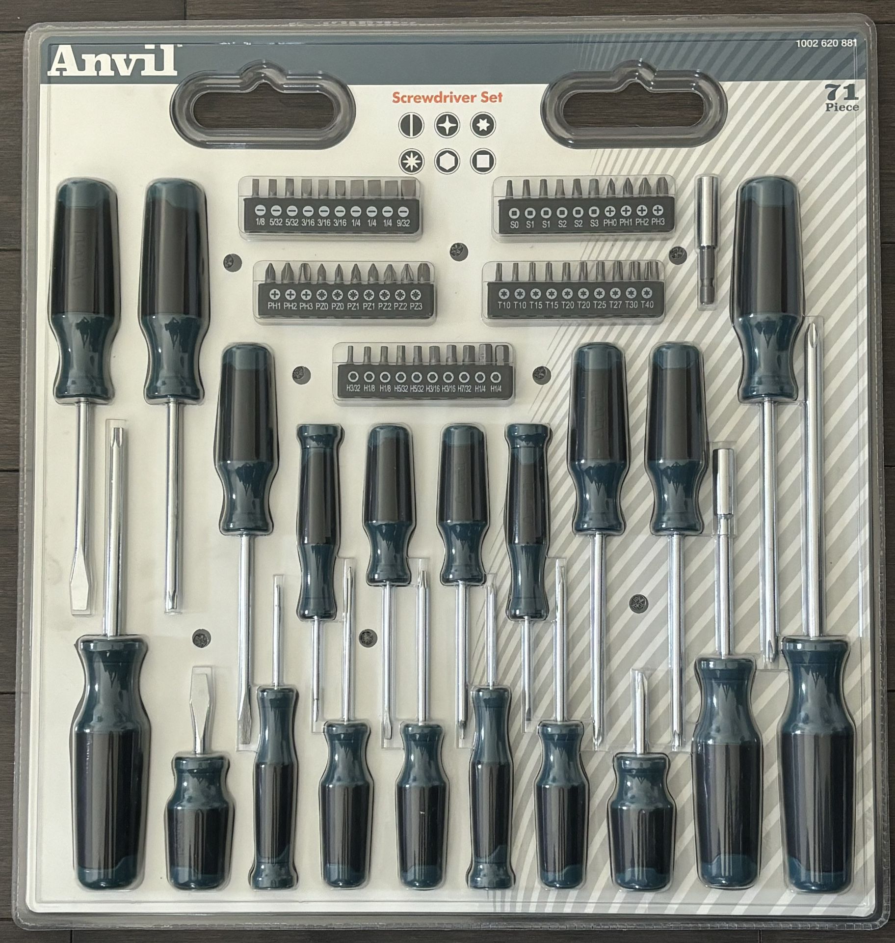 ANVIL 71 PEICE SCREWDRIVER SET NEW
